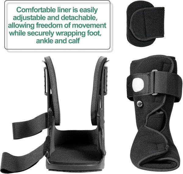 Jewlri Air Walking Boot Fracture Boot Short Walker Protective Boot Fits Left or Right Foot Ankle for Injuries Fractures Sprains Black M - Image 6