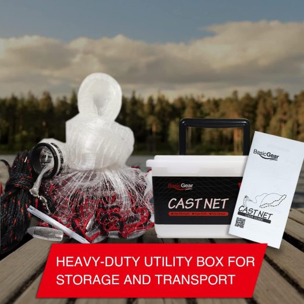 Cast Net | 3ft-12ft Radius, 3/8 or 1/4 inch Mesh for Freshwater and Saltwater Bait Fish| Professional Grade and Upgraded Material | Throw Style - Image 7