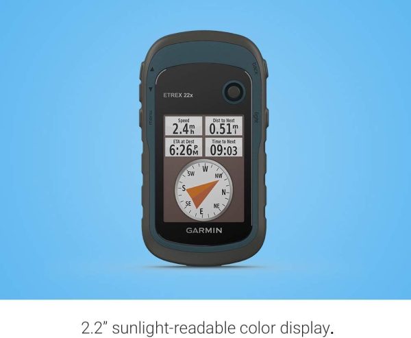 Garmin 010-02256-00 eTrex 22x, Rugged Handheld GPS Navigator, Black/Navy - Image 3