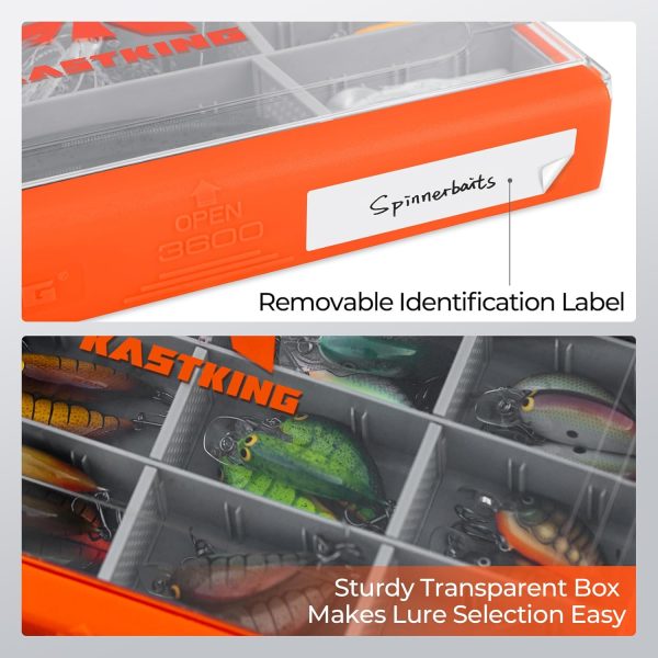 KastKing HyperSeal Waterproof Fishing Tackle Box, Waterproof 3600 and 3700 Tackle Trays, Organizer with Removable Dividers, Lure Box and Terminal Tackle Storage - Image 5